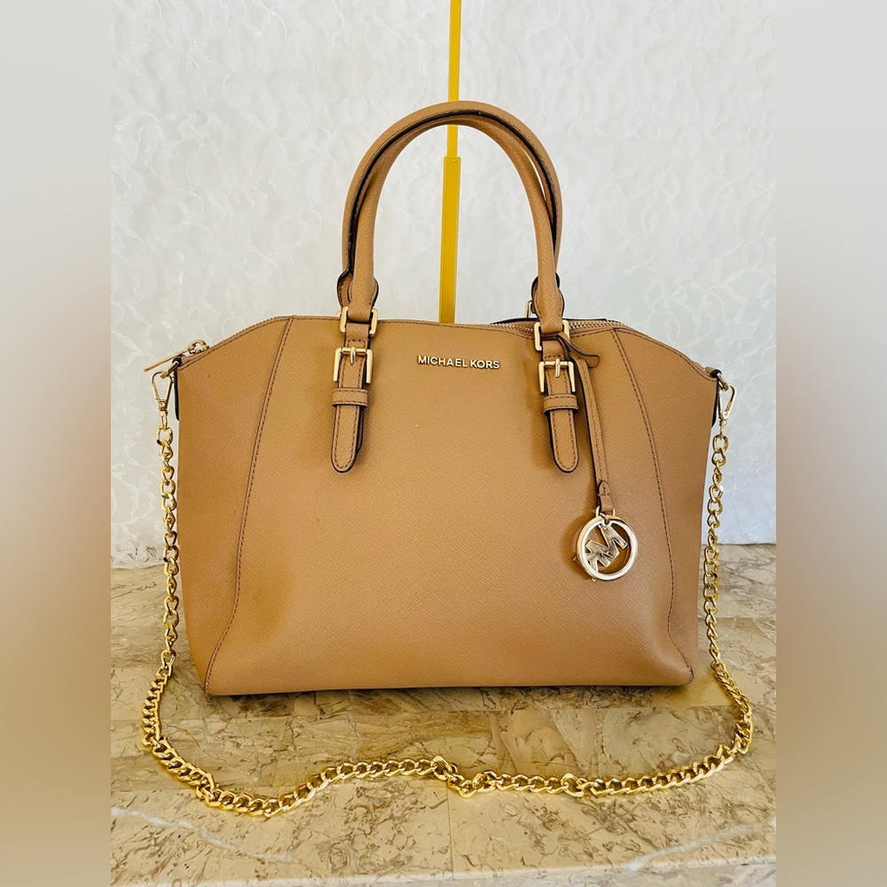 MICHAEL KORS satchel color crossgrain leather crossgrain satchel shoulder bag